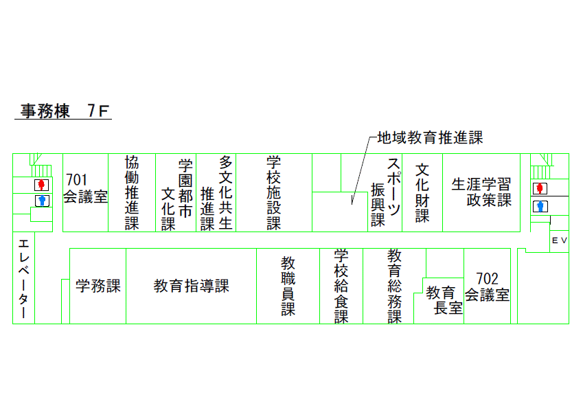 本庁舎7階フロア案内図