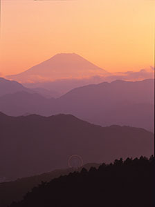 夕暮れの富士