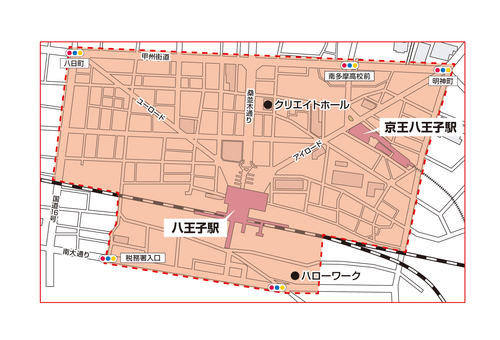 客引き・スカウト行為等、及びつきまとい勧誘行為防止重点区域