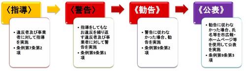 指導から公表までの流れ図