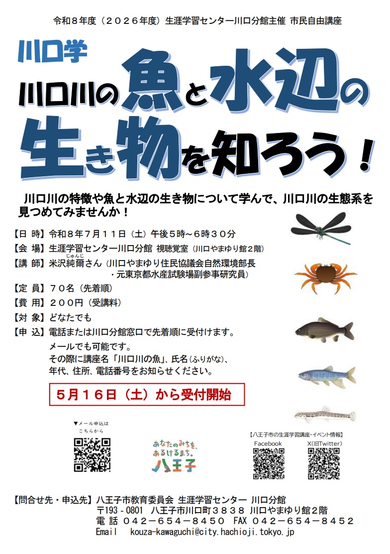 川口川の魚　ポスター・チラシ