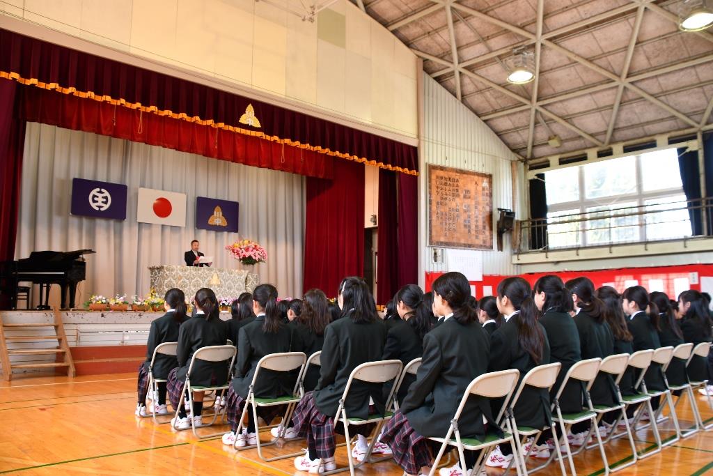 中学校入学式の写真
