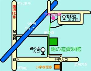 絹の道資料館案内図