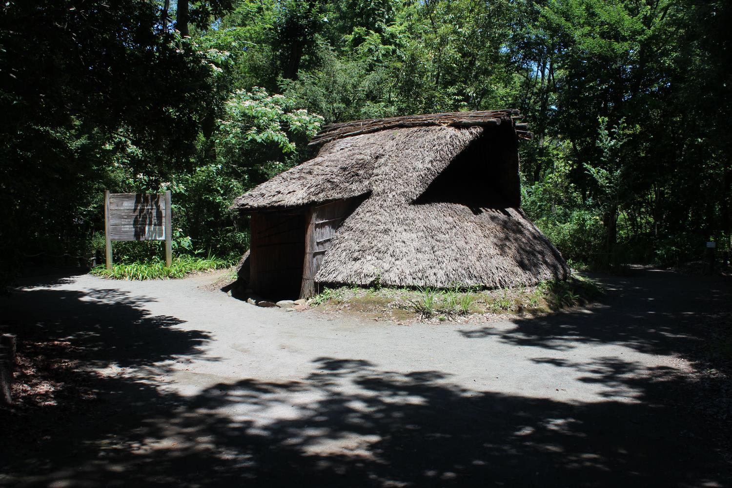 遺跡庭園「縄文の村」中期竪穴住居（復元）