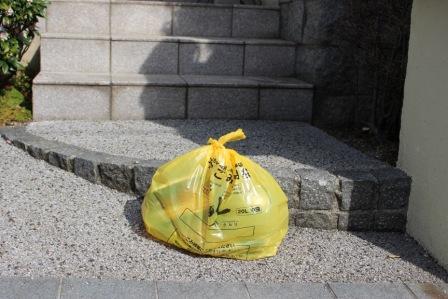 道路に面した自宅敷地内