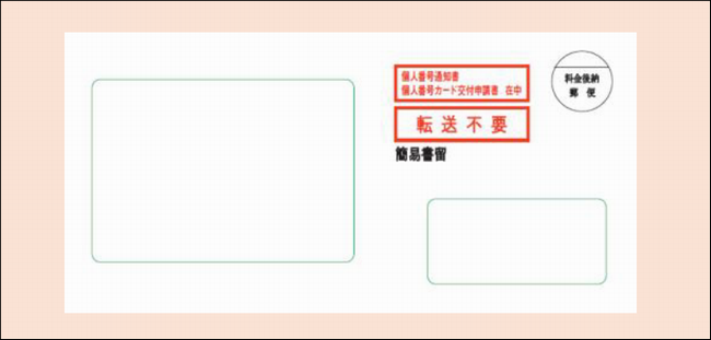 個人番号通知書封筒