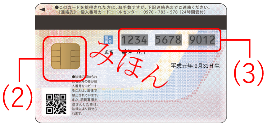 マイナンバーカード裏面