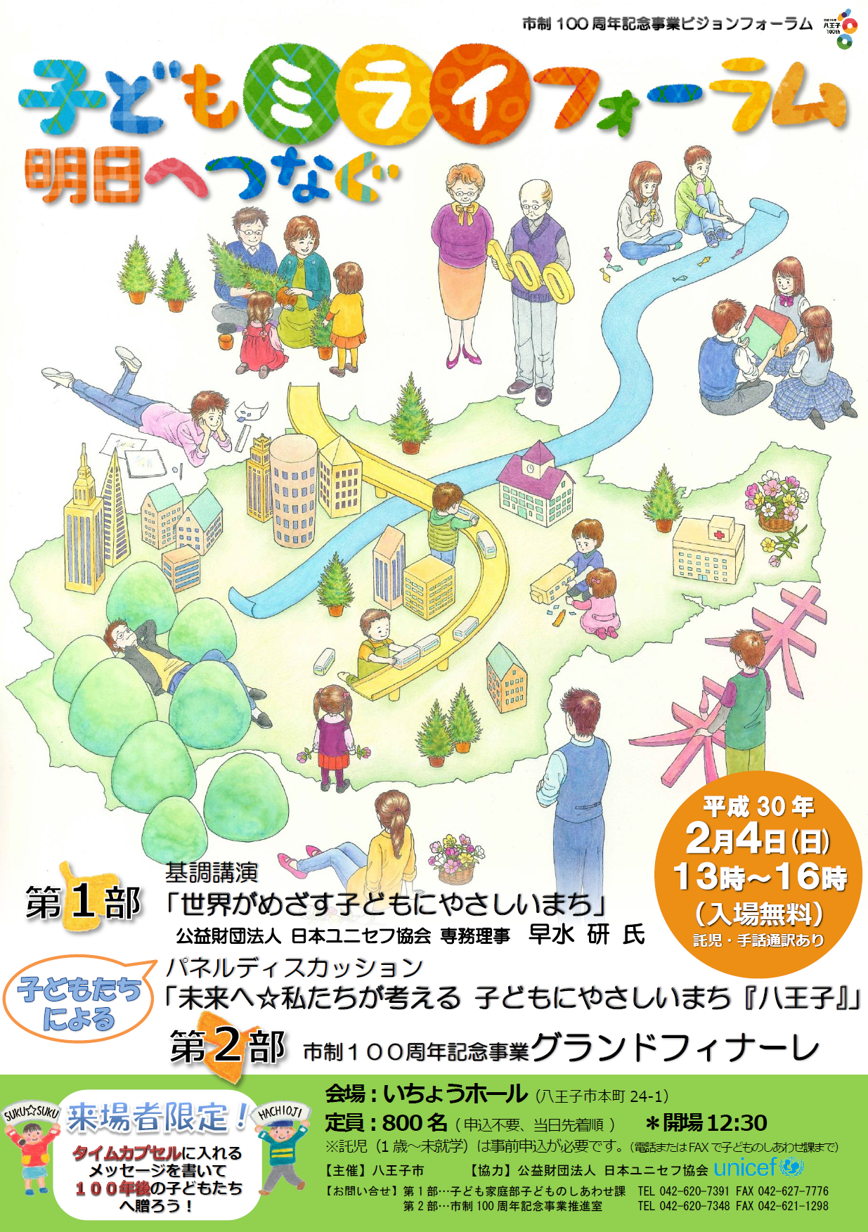 市制100周年記念事業「子どもミライフォーラム・明日につなぐ」（平成 ...