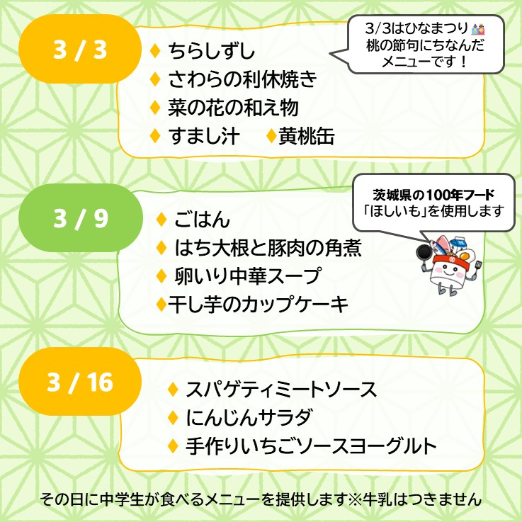 3月の献立