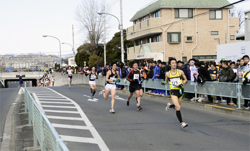 散田架道橋を抜けて