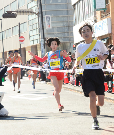 中学女子はいわき市立泉中学校が1位