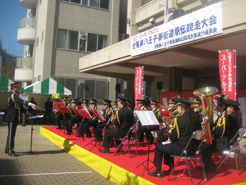 八王子市消防団音楽隊 閉会式の演奏