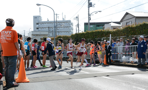 散田架道橋中継所 復路の様子