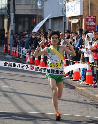 中学男子のフィニッシュ