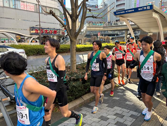 スタート前　大学・高校男子の部