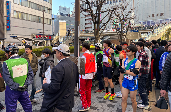 スタート前　大学・高校男子の部