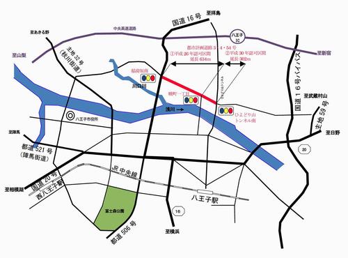 3・4・54号環状線位置図