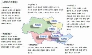 6地区の位置図