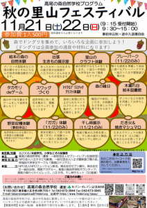 秋の里山フェスティバルチラシ