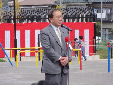 市川議長の祝辞。