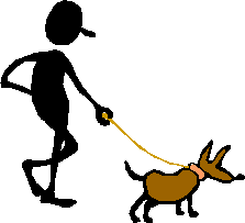 犬を連れて行くイラスト