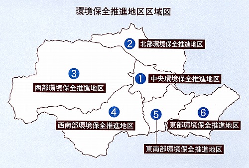 環境保全推進地区区域図